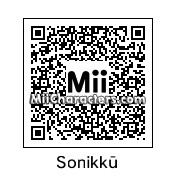 QR Code for Sonic the Hedgehog by Mii Maker JL