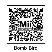 QR Code for Black Angry Bird by Mii lover