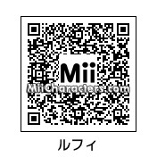 QR Code for Monkey D. Luffy by Mii Maker JL